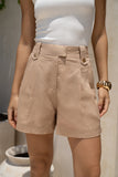Sora Camel Tailored Shorts