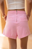 Risa Pink Denim Asymmetric Skort