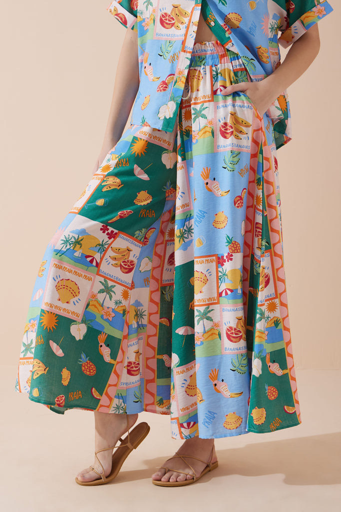 Tropical wool crop pants Pants