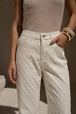 Louisa Cream Jacquard Pants