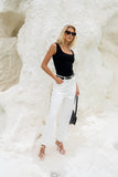 Sofie White Denim Straight Leg Jeans