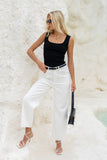 Sofie White Denim Straight Leg Jeans