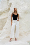 Sofie White Denim Straight Leg Jeans