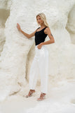 Sofie White Denim Straight Leg Jeans