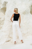 Sofie White Denim Straight Leg Jeans
