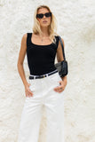 Sofie White Denim Straight Leg Jeans