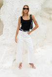 Sofie White Denim Straight Leg Jeans