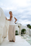 Josefin Beige Drawstring Pants
