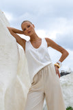 Josefin Beige Drawstring Pants