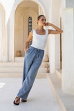 Knox Blue Denim Wide Leg Jeans