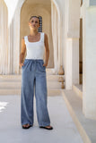 Knox Blue Denim Wide Leg Jeans