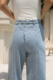 Monty Blue Denim Wide Leg Jeans