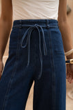 Monty Dark Blue Denim Wide Leg Jeans