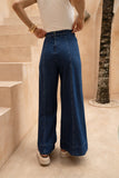 Monty Dark Blue Denim Wide Leg Jeans