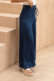 Monty Dark Blue Denim Wide Leg Jeans