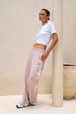 Leah Pink White Contrast Stripe Trackpants