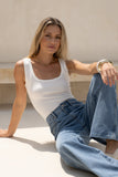 Jules Blue Denim Contrast Pocket Jeans