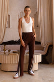 Kirah Brown Stripe Trackpants