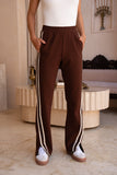Kirah Brown Stripe Trackpants