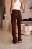 Kirah Brown Stripe Trackpants