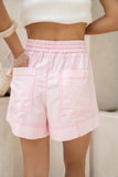 Katerin Pink Contrast Stitch Shorts
