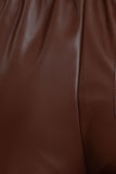Zora Wine Red PU Pants