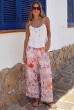 Elani Pink Floral Pants