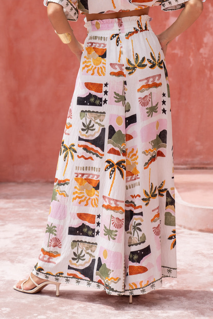 Miami Tropical Wide-Leg Pants main image 0