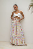 Amelina Multicolour Floral Wide Leg Pants