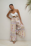 Amelina Multicolour Floral Wide Leg Pants