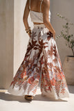 Kailah Brown Tropical Wide Leg Pants