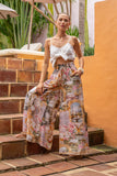Roselune Multicolour Abstract Wide Leg Pants