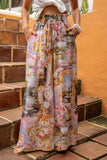 Roselune Multicolour Abstract Wide Leg Pants