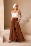Aya Brown Wide Leg Pants