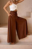 Aya Brown Wide Leg Pants
