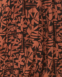 Celana Kaki Lebar Abstrak Maple Rust Black