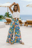 Calia Blue Floral Wide Leg Pants