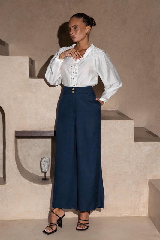 Keira Navy Wide Leg Pants