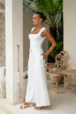 Keira White Wide Leg Pants