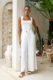 Keira White Wide Leg Pants