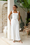 Keira White Wide Leg Pants