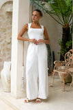 Keira White Wide Leg Pants