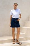 Eris Dark Blue Denim Mini Skirt