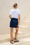 Eris Dark Blue Denim Mini Skirt