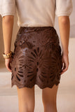 Meena Brown Mini Skirt