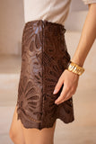 Meena Brown Mini Skirt