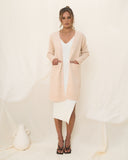 Zoelle Beige Knit Cardigan