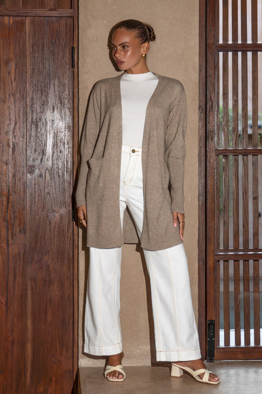 Zoie Sand Knit Cardigan