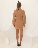 Alix Brown Knit Mini Dress