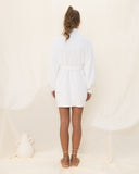 Alix White Knit Mini Dress